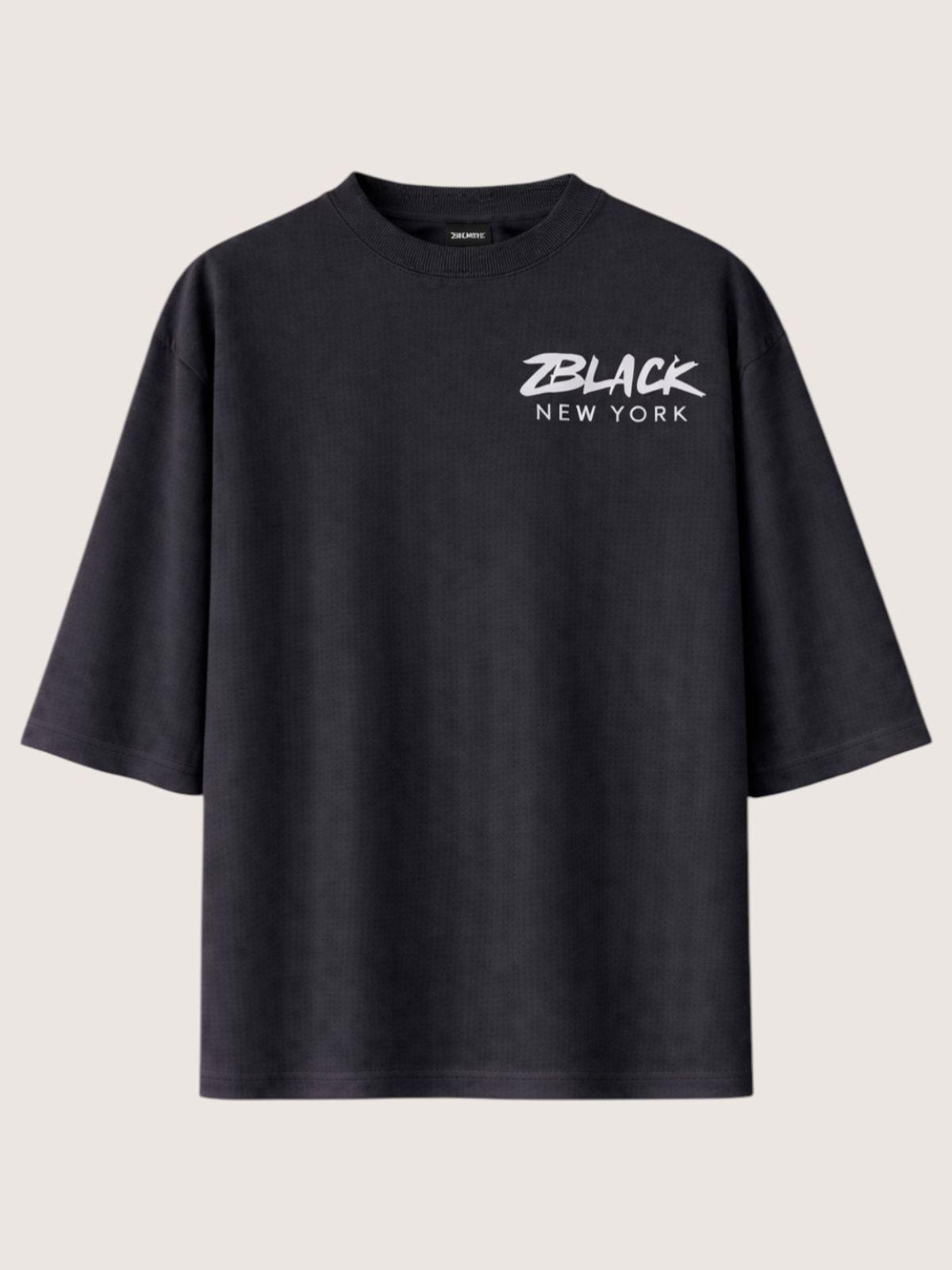 지블랙(ZBLACK) 패션위크 시티 뉴욕 7부 티셔츠(BLACK)