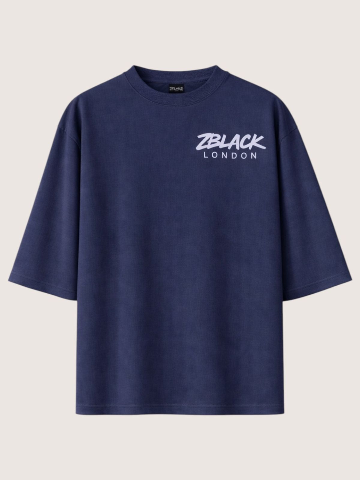 지블랙(ZBLACK) 패션위크 시티 런던 7부 티셔츠(NAVY)