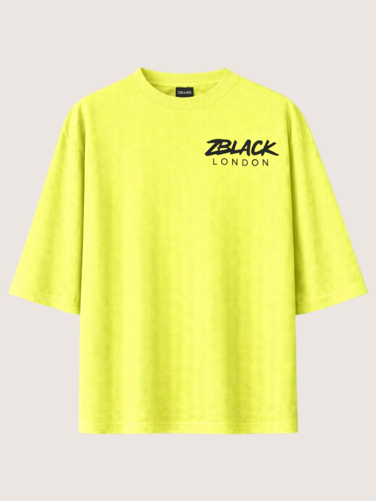 지블랙(ZBLACK) 패션위크 시티 런던 7부 티셔츠(NEON YELLOW)