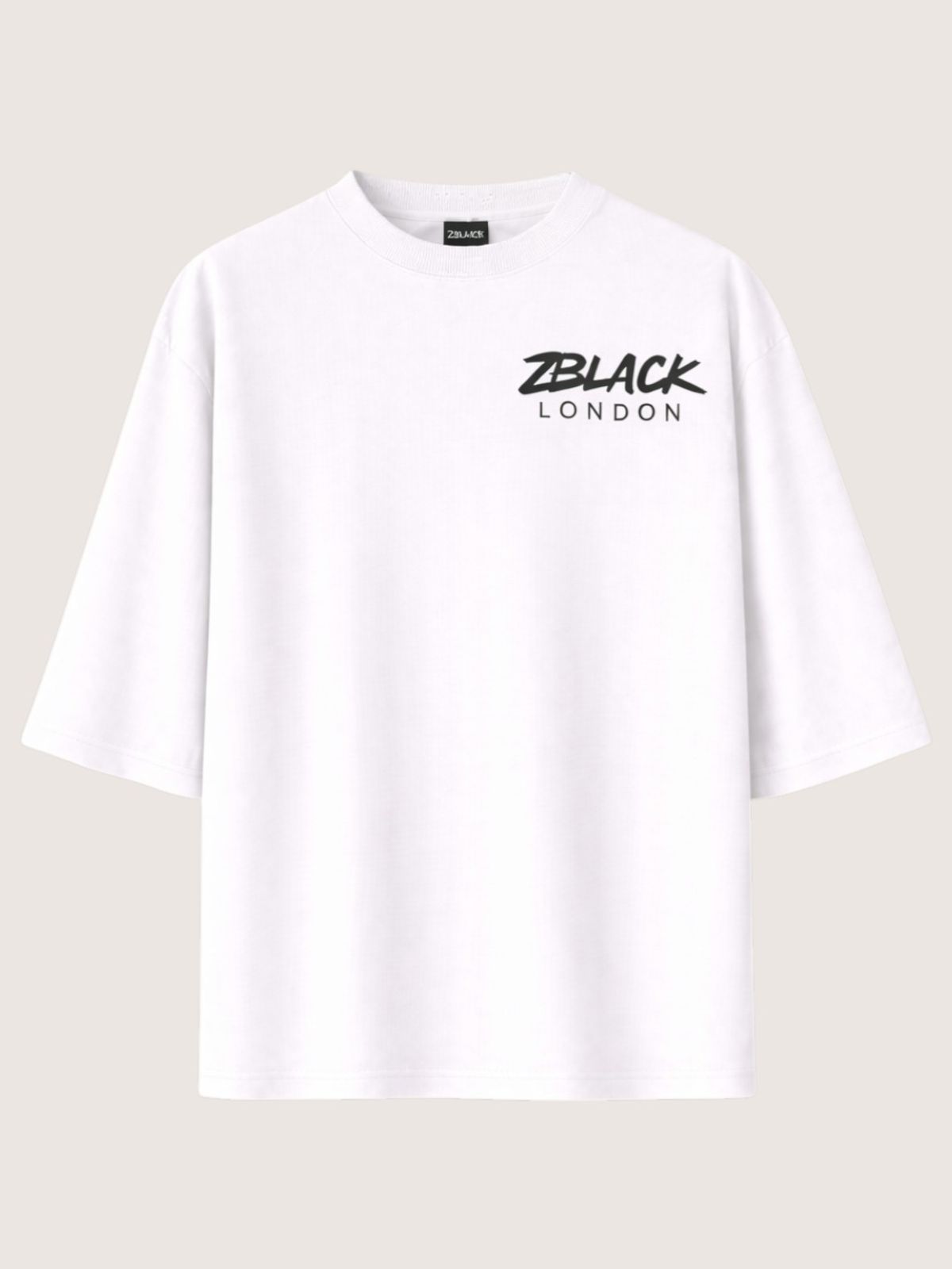 지블랙(ZBLACK) 패션위크 시티 런던 7부 티셔츠(WHITE)