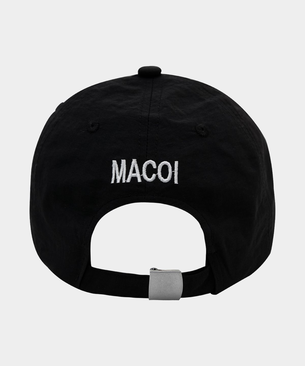 마코이(MACOI) 심플 클래식 레터링 베이직 소프트 코튼 자수 볼캡 [블랙]