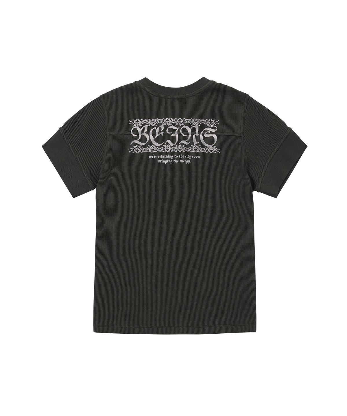 웰빙익스프레스(WELLBEING EXPRESS) Waffle Half Sleeve Charcoal