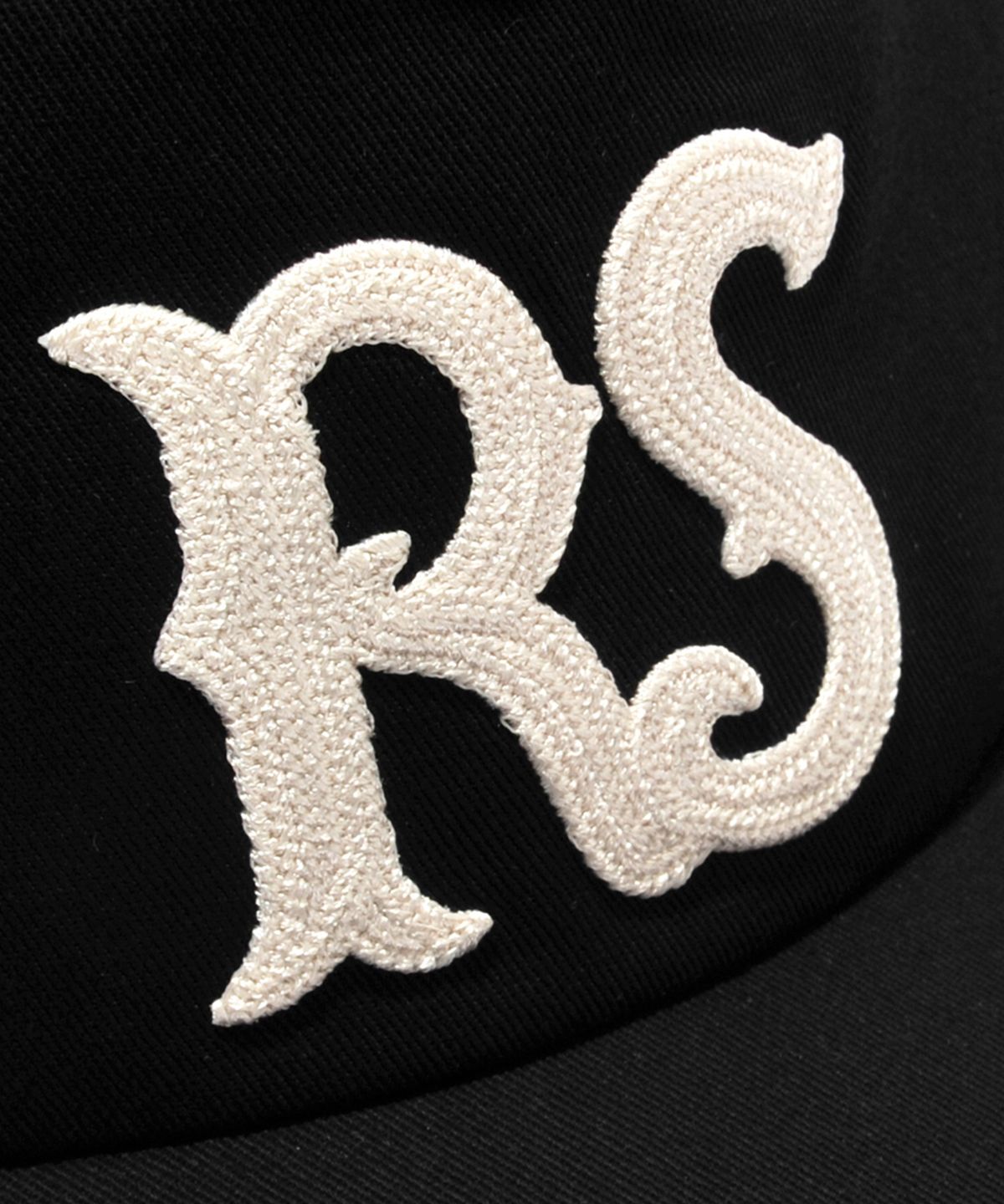 러스트앤스톤(RUSTANDSTONE) 체인 스티치 볼캡 블랙_Chain Stitch Ball Cap Black