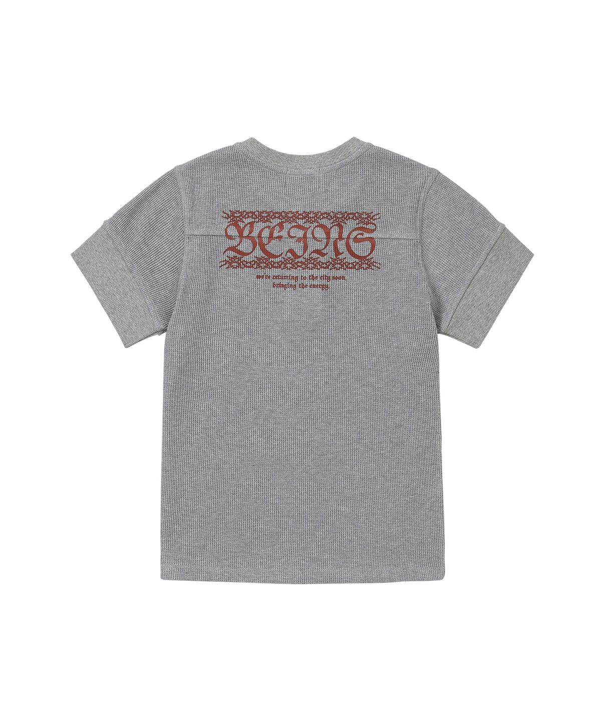 웰빙익스프레스(WELLBEING EXPRESS) Waffle Half Sleeve Melange Grey