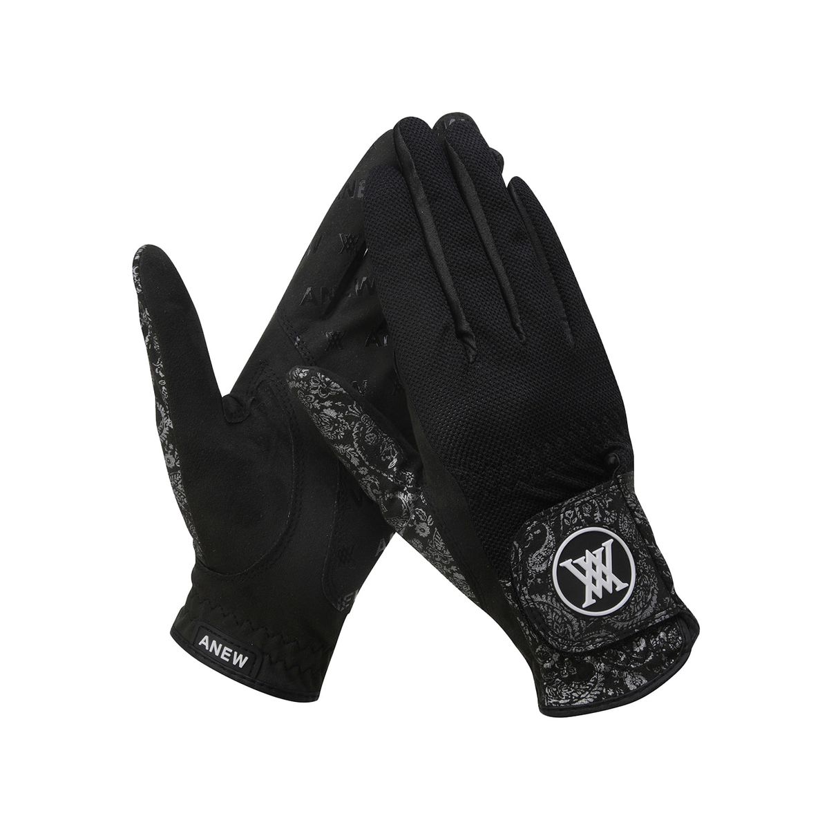 어뉴골프(ANEW GOLF) WOMEN PAISLEY MESH GLOVE(PAIR)_BK