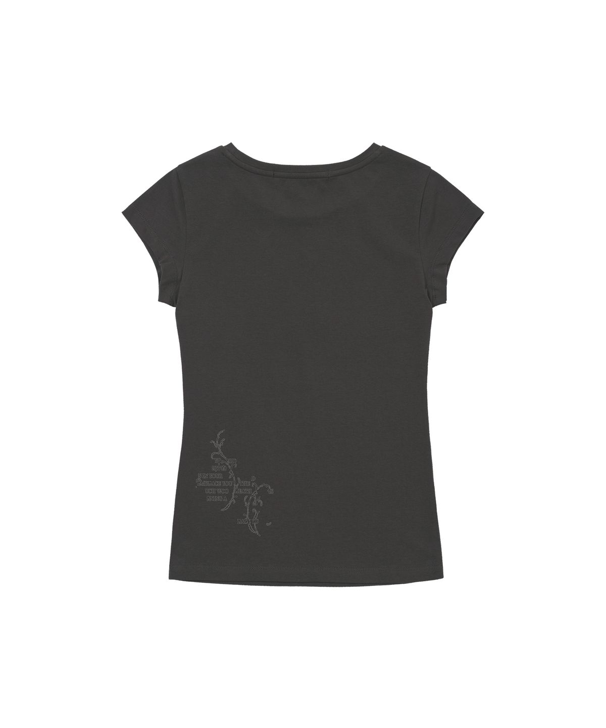 웰빙익스프레스(WELLBEING EXPRESS) Message Vine Half Sleeve Charcoal