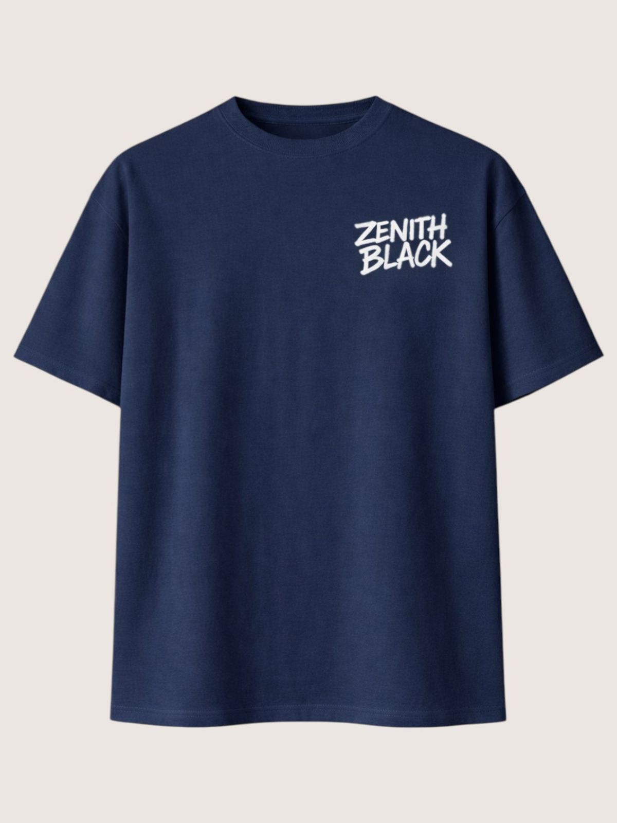 지블랙(ZBLACK) 제니스 블랙 오리지널 빅로고 오버핏 반팔(NAVY)