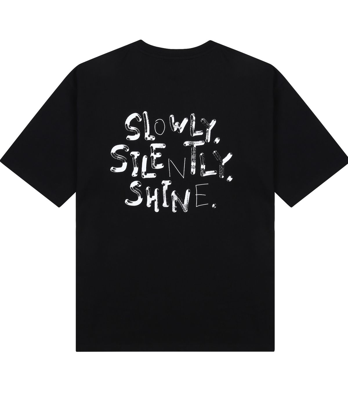 블루잉(BLUEING) SLOWLY SILENTLY SHINE GRAPHIC TEE [BLACK]