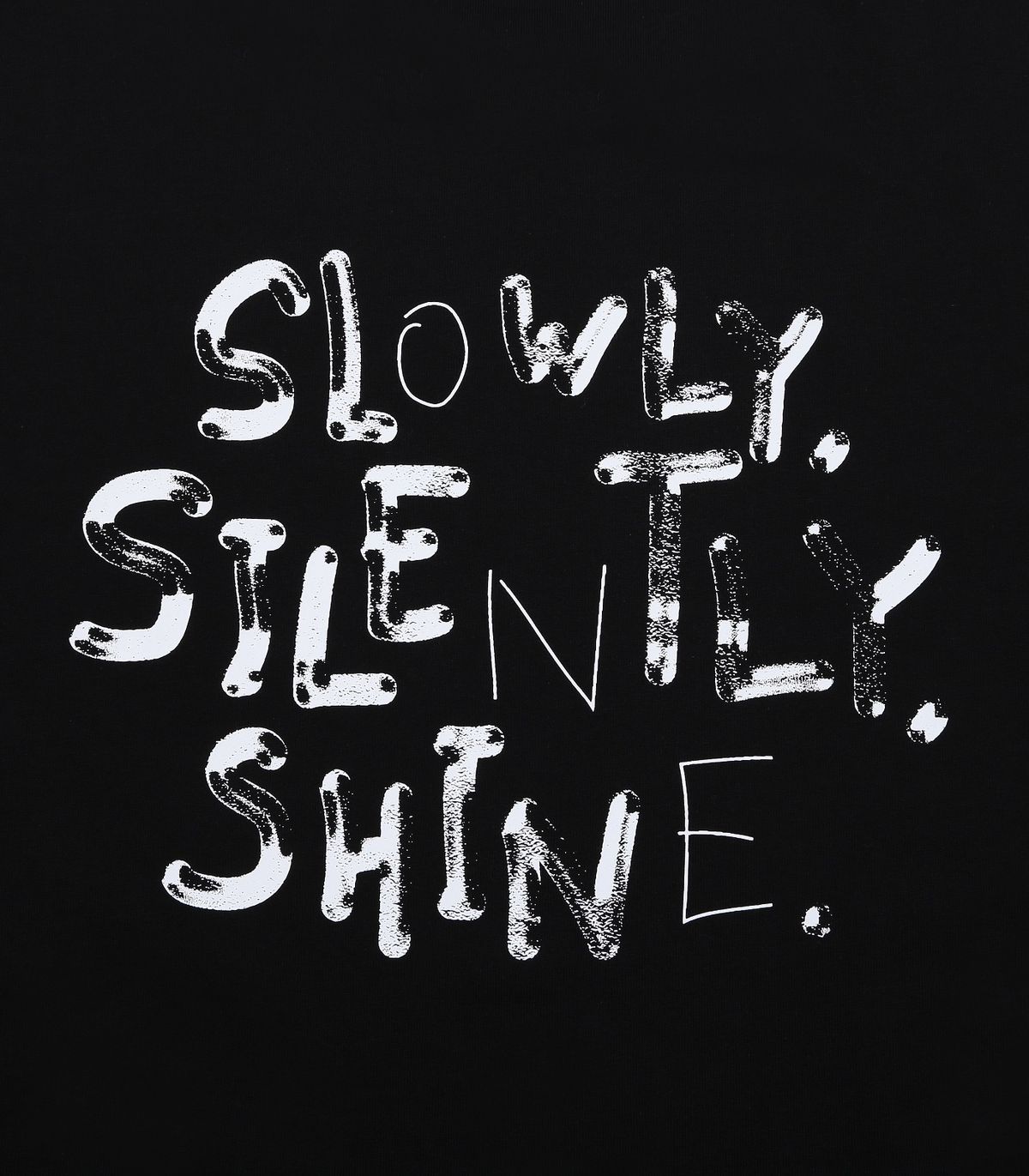블루잉(BLUEING) SLOWLY SILENTLY SHINE GRAPHIC TEE [BLACK]