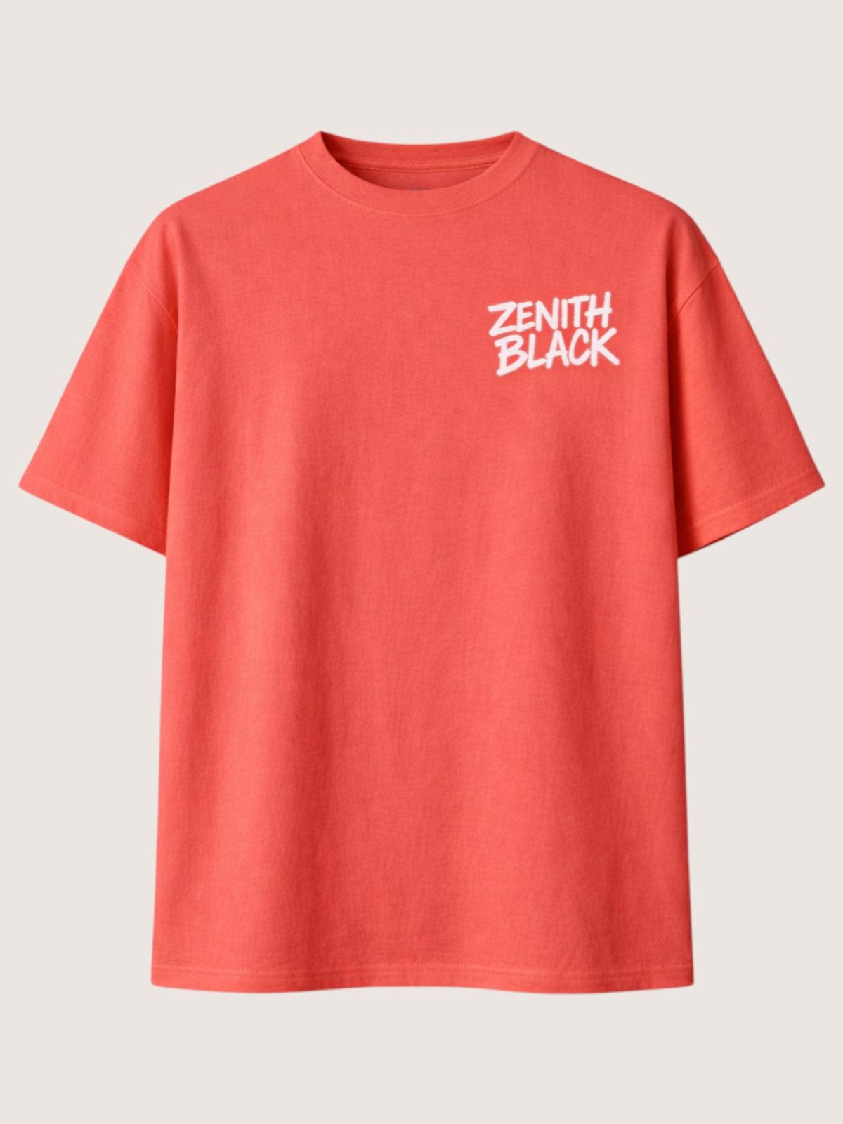 지블랙(ZBLACK) 제니스 블랙 오리지널 빅로고 오버핏 반팔(CORAL)