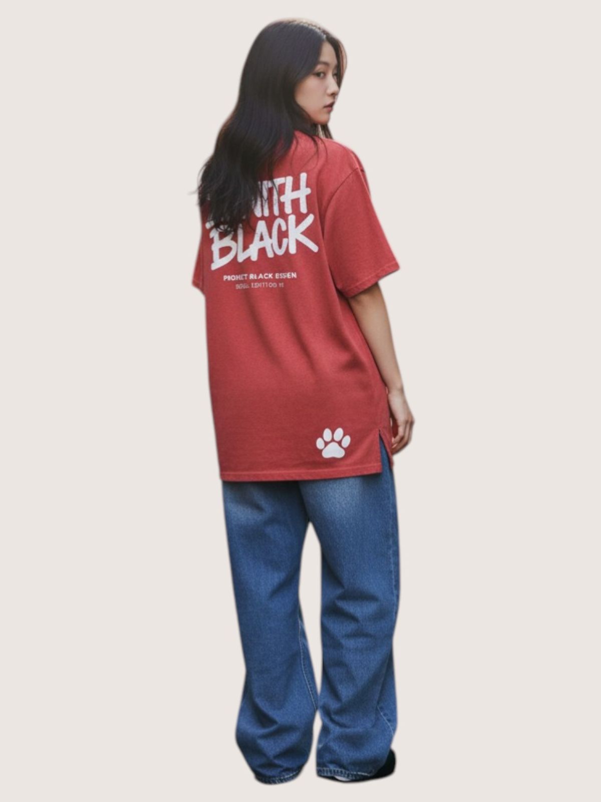 지블랙(ZBLACK) 제니스 블랙 오리지널 빅로고 오버핏 반팔(CORAL)