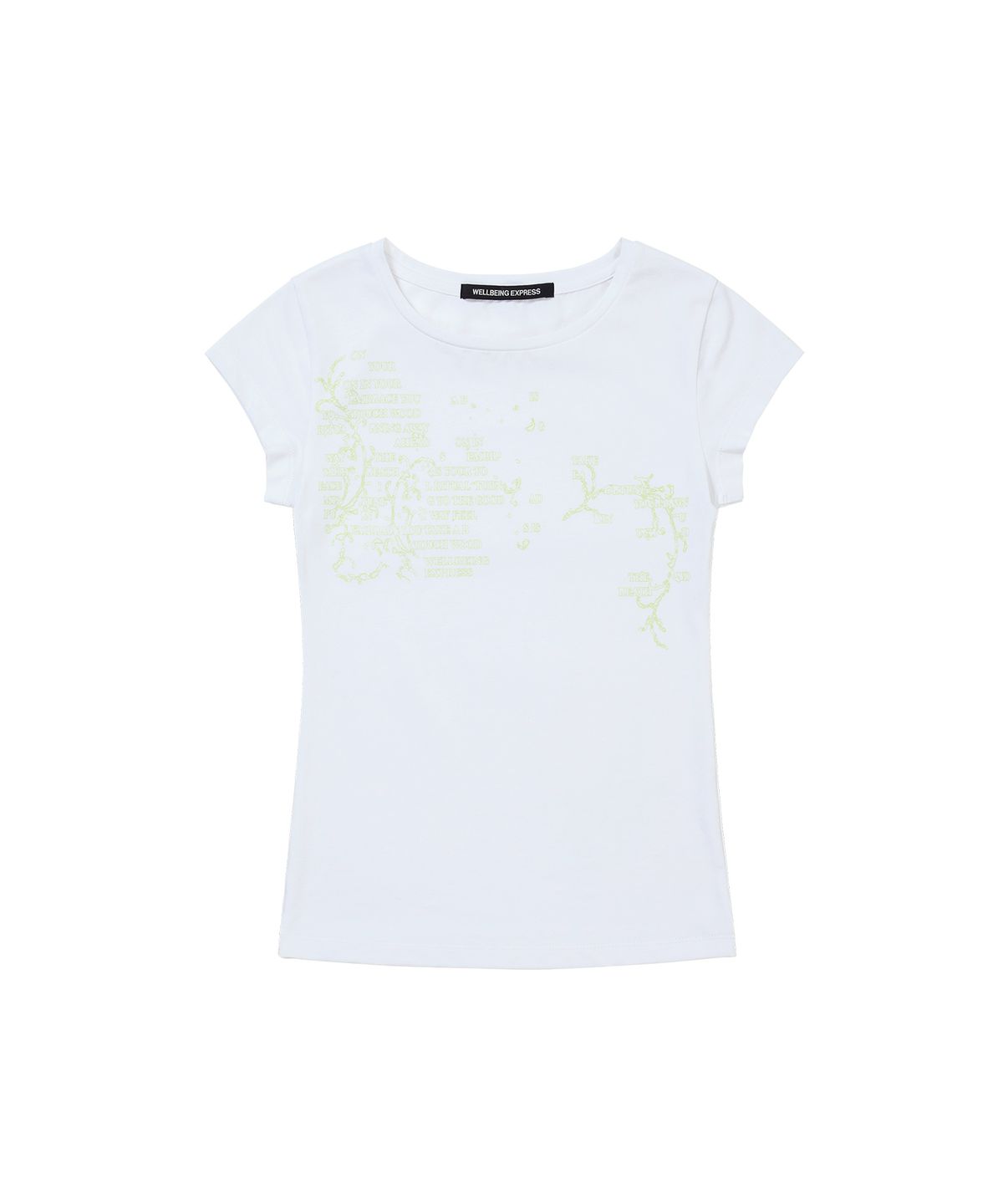 웰빙익스프레스(WELLBEING EXPRESS) Message Vine Half Sleeve White