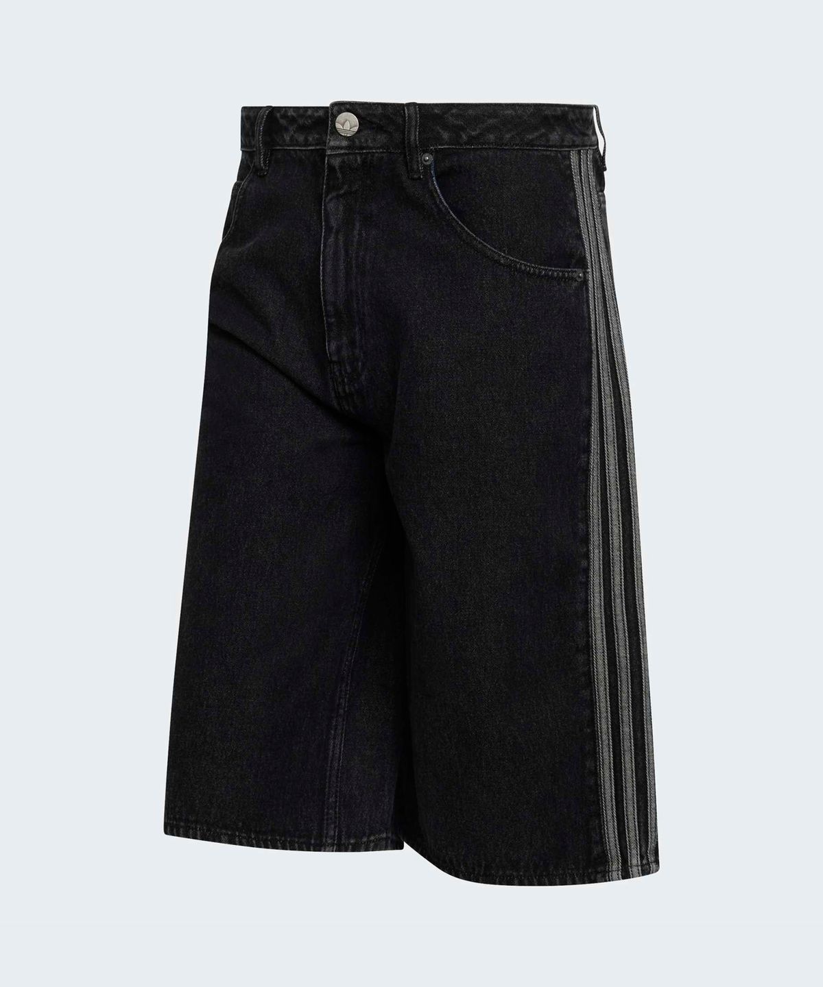 아디다스(ADIDAS) 파이어버드 데님 숏 팬츠 - 블랙 / KD1498
