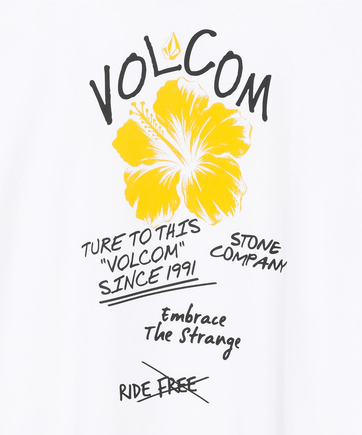 볼컴(VOLCOM) 히비스커스 오버핏 반팔티(화이트)