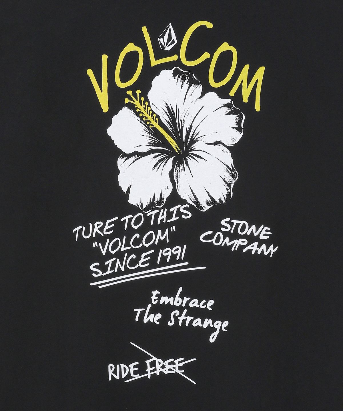볼컴(VOLCOM) 히비스커스 오버핏 반팔티(블랙)