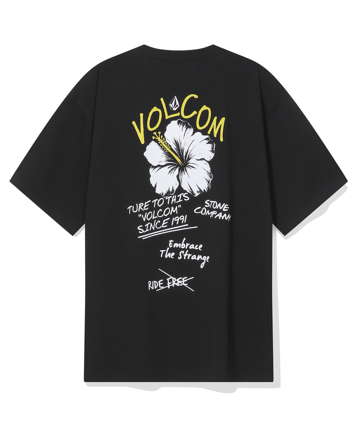 볼컴(VOLCOM) 히비스커스 오버핏 반팔티(블랙)