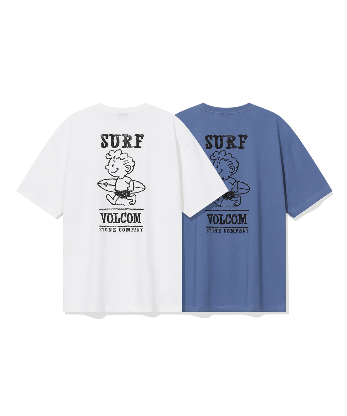 볼컴(VOLCOM) 서프버디 오버핏 반팔티(화이트)