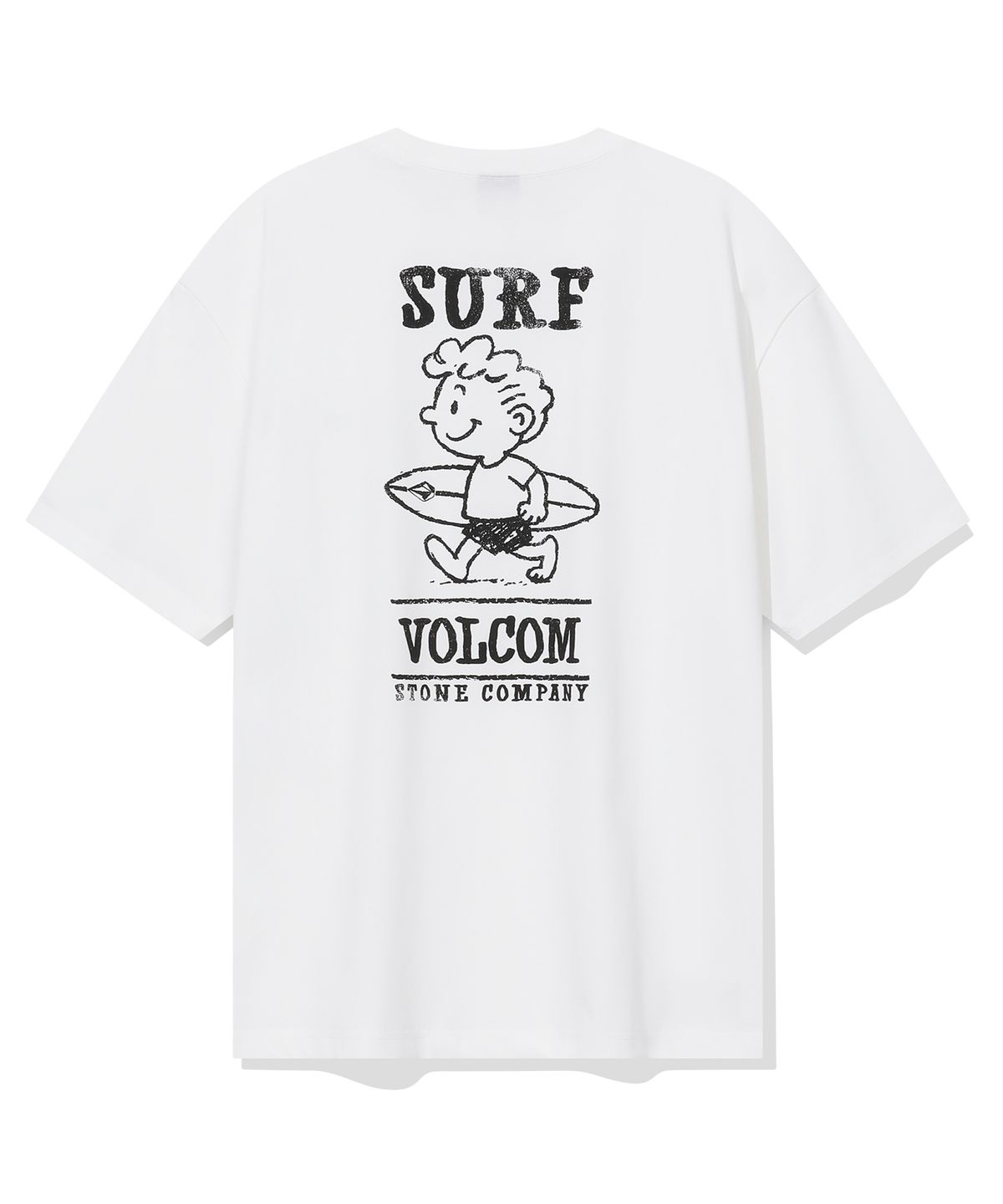 볼컴(VOLCOM) 서프버디 오버핏 반팔티(화이트)