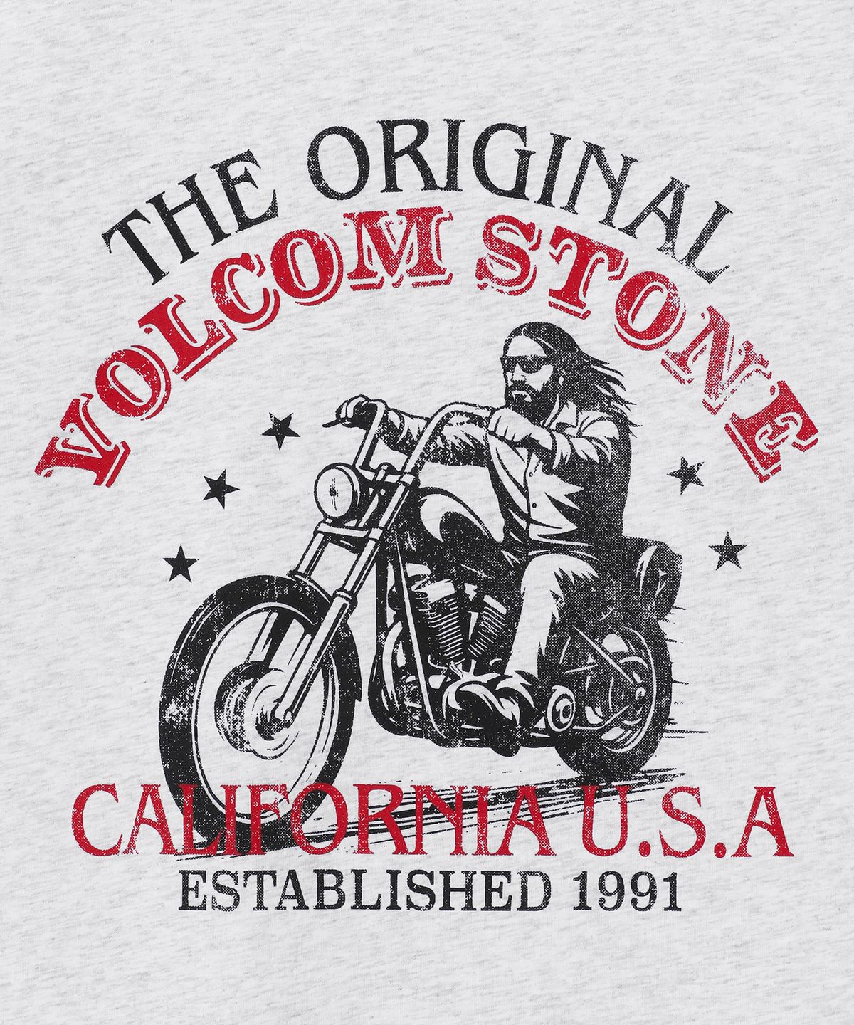 볼컴(VOLCOM) 로드 라이더 오버핏 반팔티(아이스 그레이)