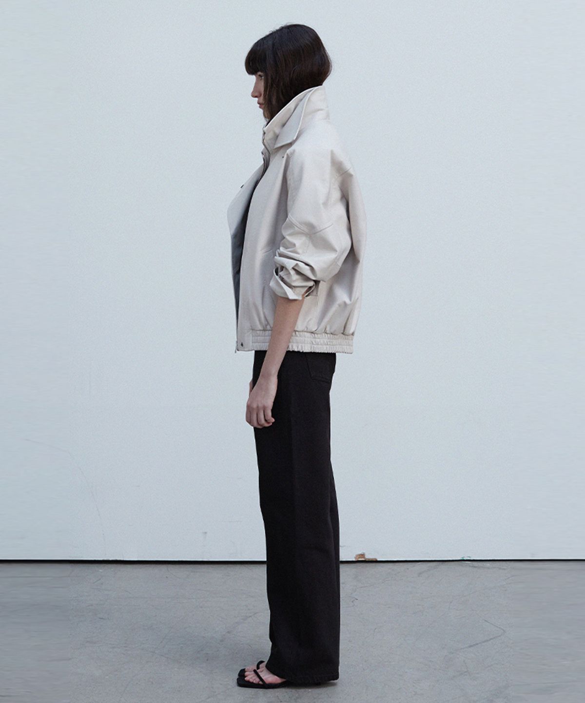 베르데마르(VERDEMAR) Double Collar Zip-up Jacket_Cream