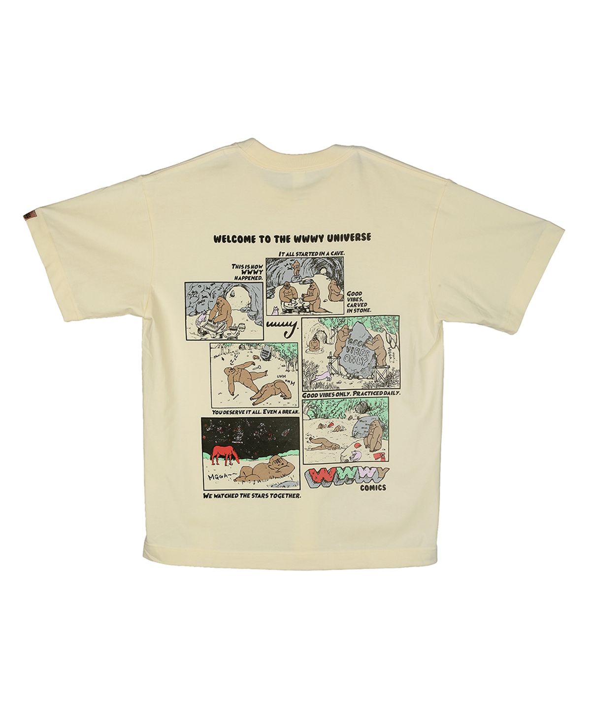 따따따와(WWWY) [WWWY]따따따와 코믹스 그래픽 오버핏 반팔 티셔츠(2colors)