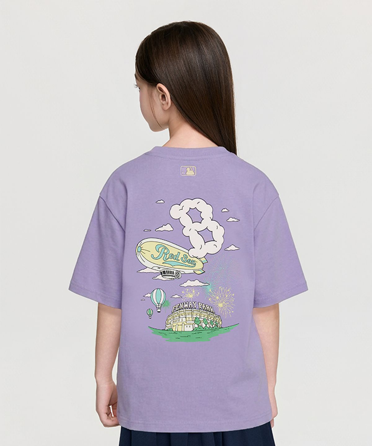 엠엘비 키즈(MLB KIDS) 스포티브 썸머 구름 아트웍 티셔츠 BOS (L.Lavender)