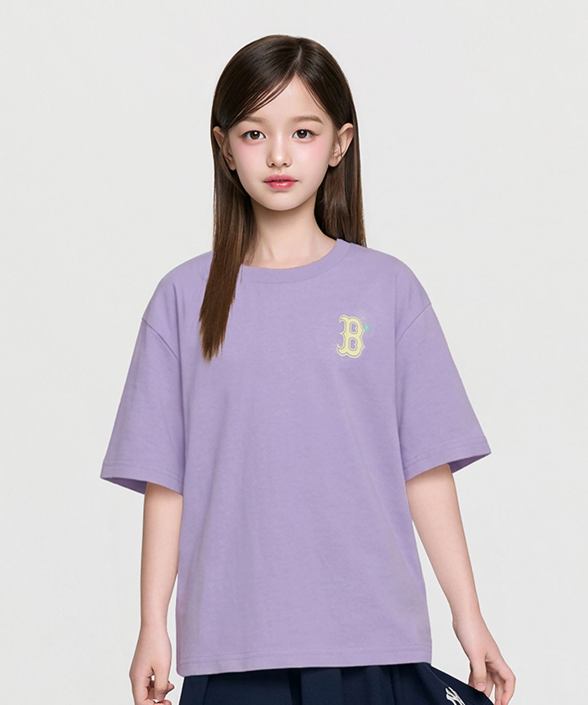 엠엘비 키즈(MLB KIDS) 스포티브 썸머 구름 아트웍 티셔츠 BOS (L.Lavender)