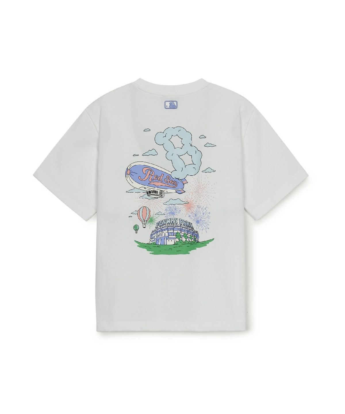 엠엘비 키즈(MLB KIDS) 스포티브 썸머 구름 아트웍 티셔츠 BOS (White)