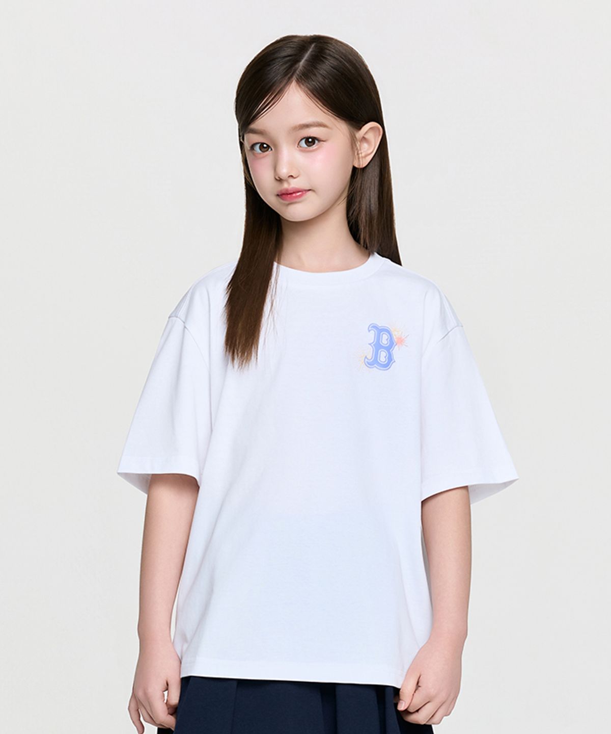 엠엘비 키즈(MLB KIDS) 스포티브 썸머 구름 아트웍 티셔츠 BOS (White)