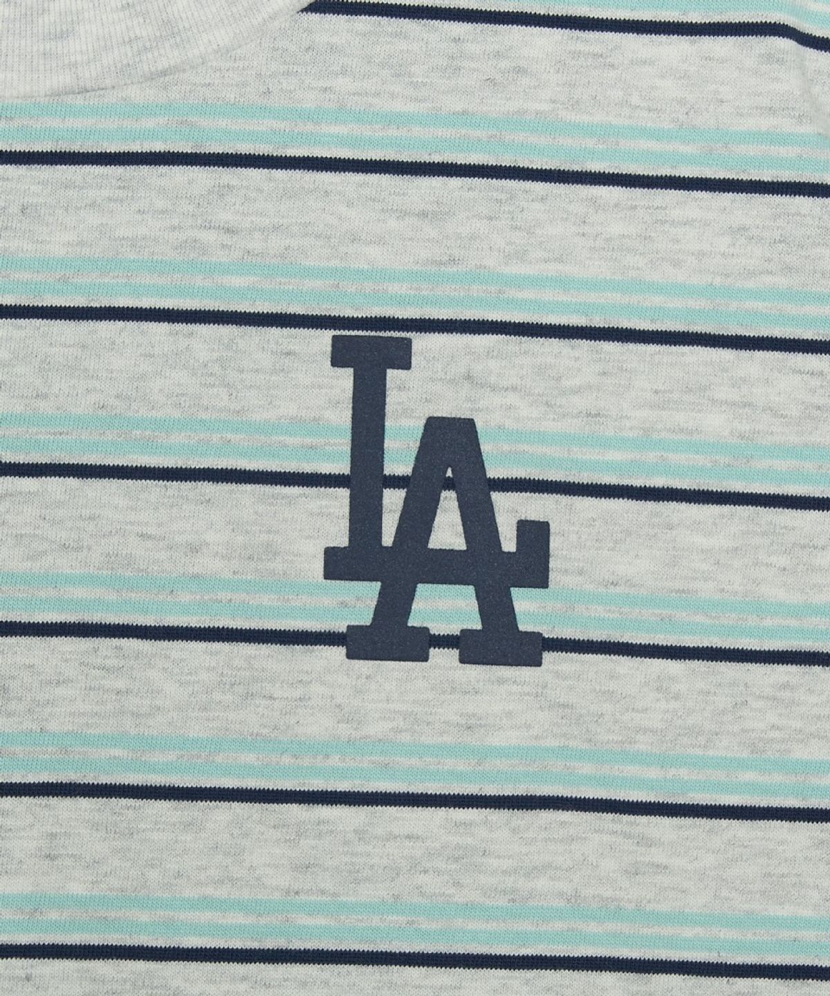 엠엘비 키즈(MLB KIDS) 스트릿 베이직 스트라이프 아트웍 티셔츠세트 LA (L.Melange Grey)