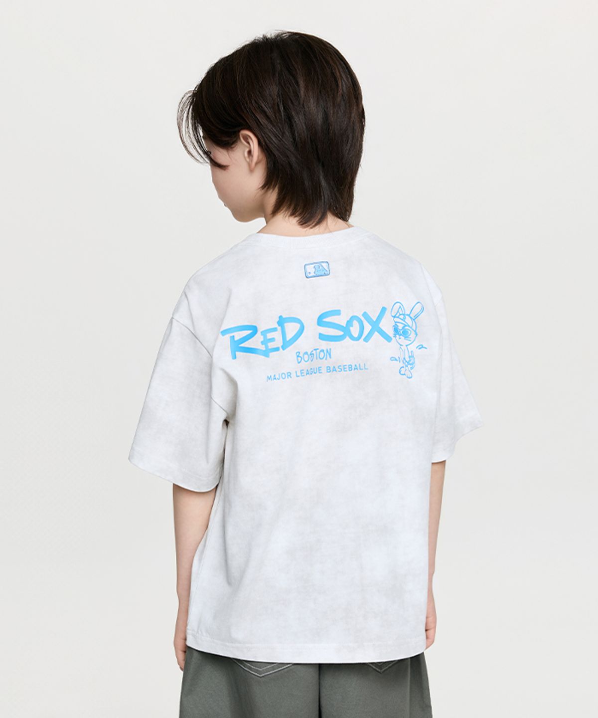 엠엘비 키즈(MLB KIDS) 스트릿 바크&바니 타이다이 DTP 티셔츠 BOS (Ivory)