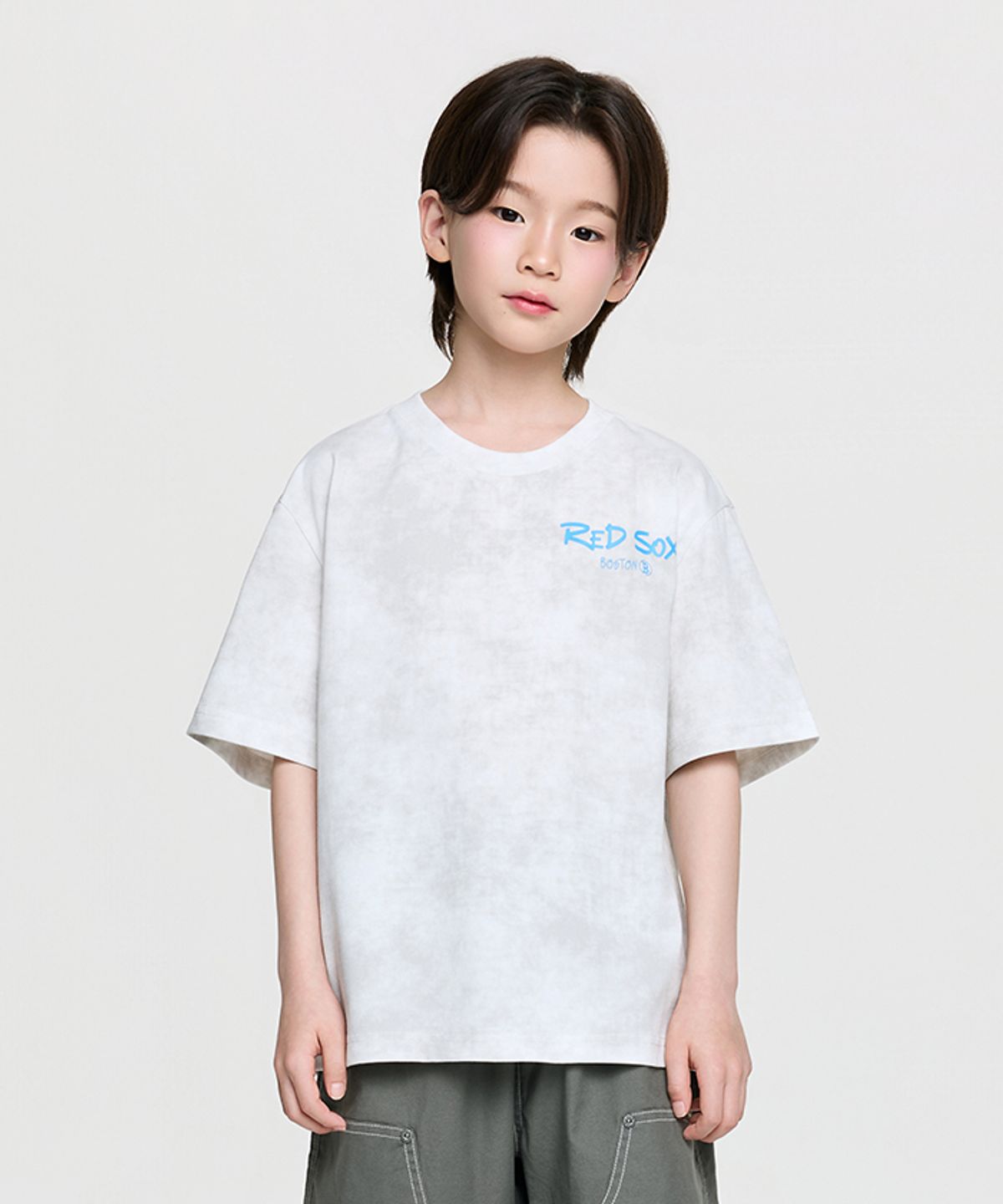 엠엘비 키즈(MLB KIDS) 스트릿 바크&바니 타이다이 DTP 티셔츠 BOS (Ivory)