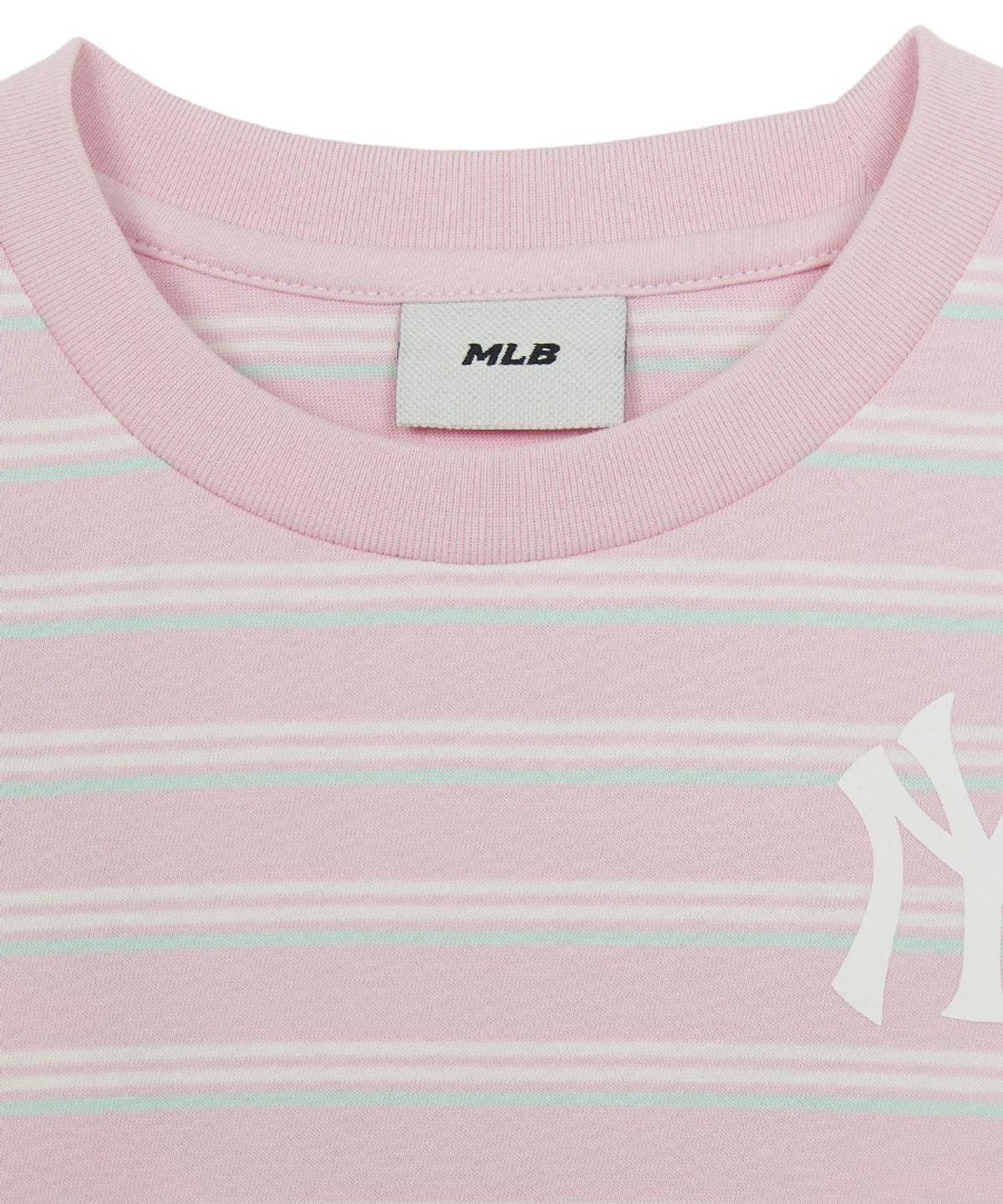 엠엘비 키즈(MLB KIDS) 스트릿 베이직 스트라이프 아트웍 티셔츠세트 NY (L.Pink)