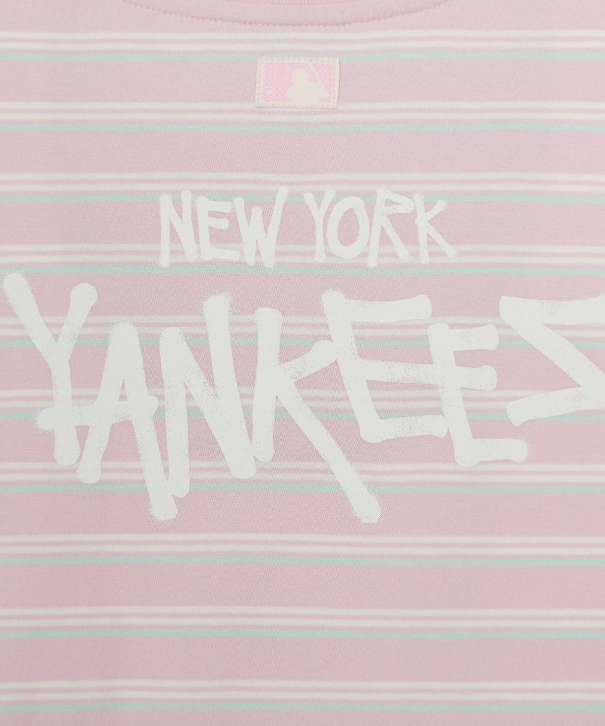 엠엘비 키즈(MLB KIDS) 스트릿 베이직 스트라이프 아트웍 티셔츠세트 NY (L.Pink)