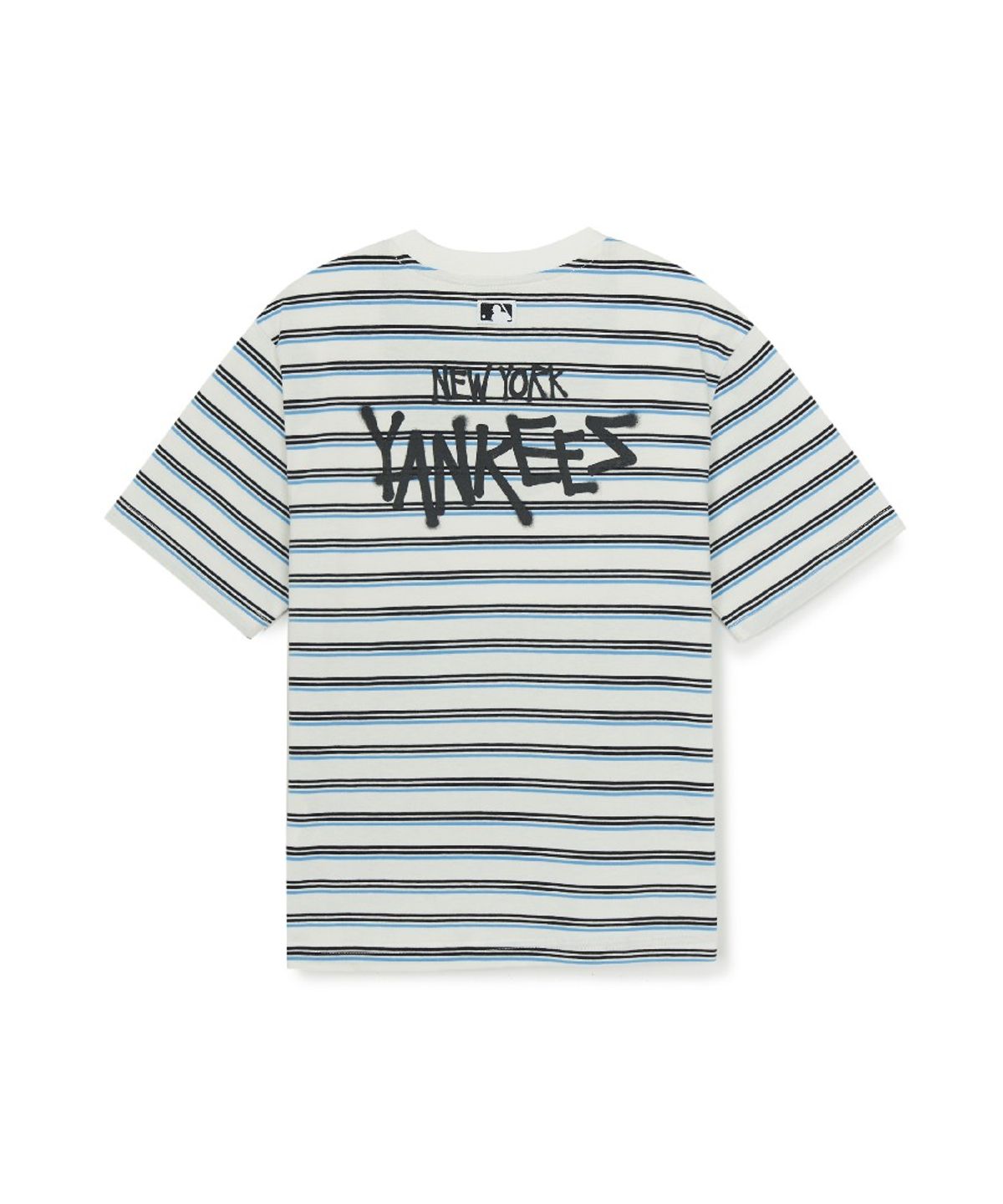 엠엘비 키즈(MLB KIDS) 스트릿 베이직 스트라이프 아트웍 티셔츠세트 NY (Ivory)