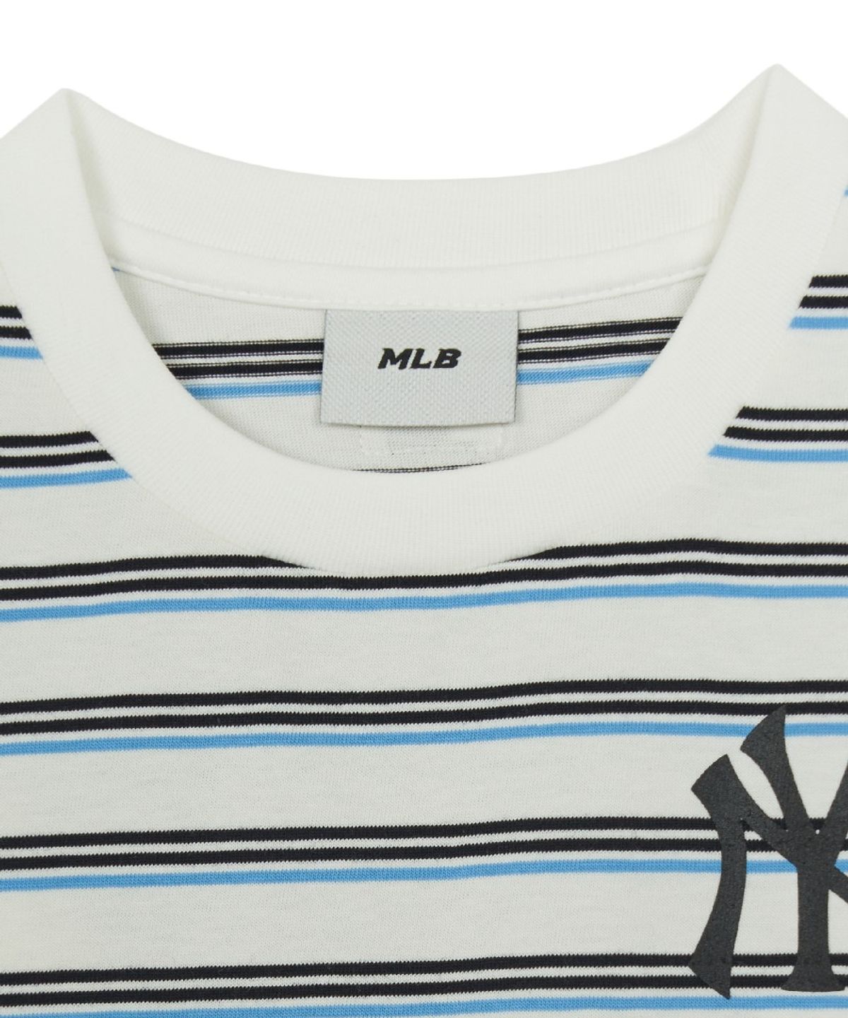 엠엘비 키즈(MLB KIDS) 스트릿 베이직 스트라이프 아트웍 티셔츠세트 NY (Ivory)