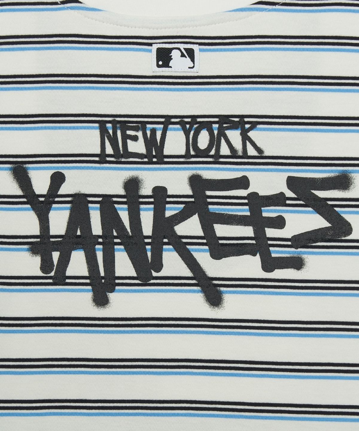 엠엘비 키즈(MLB KIDS) 스트릿 베이직 스트라이프 아트웍 티셔츠세트 NY (Ivory)