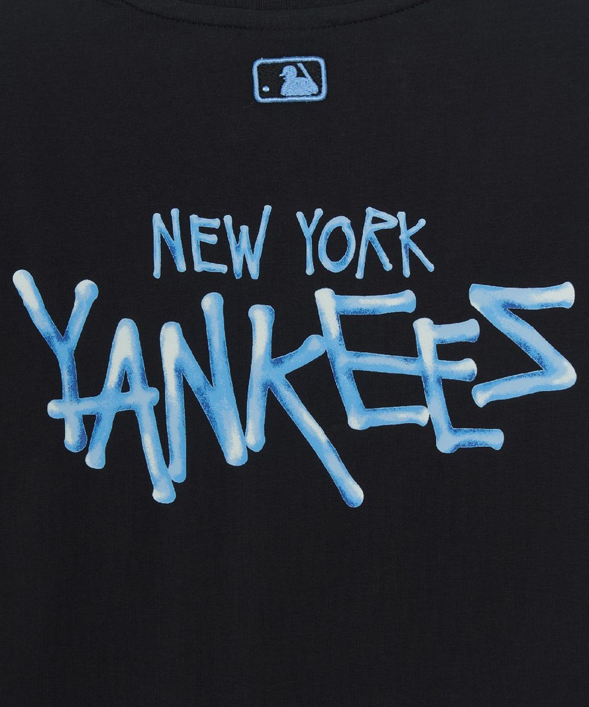 엠엘비 키즈(MLB KIDS) 스트릿 베이직 레터링 아트웍 티셔츠 NY (Black)