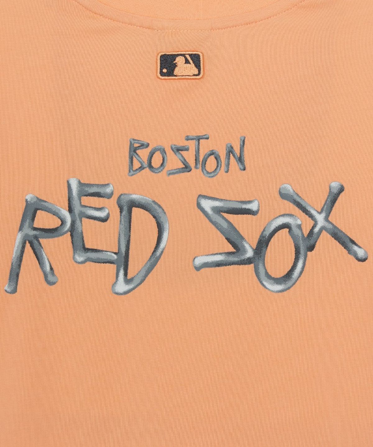 엠엘비 키즈(MLB KIDS) 스트릿 베이직 레터링 아트웍 티셔츠 BOS (L.Orange)
