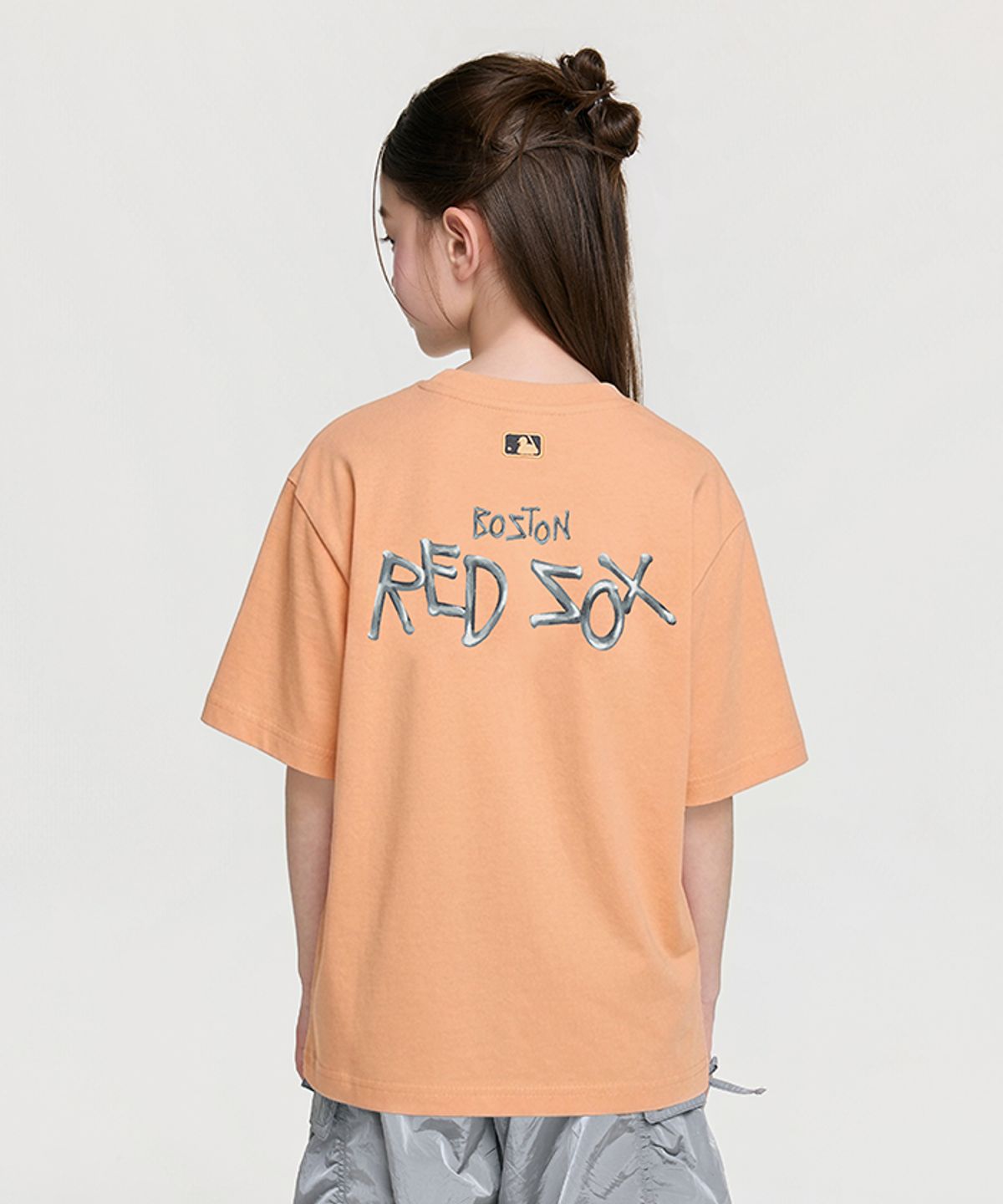 엠엘비 키즈(MLB KIDS) 스트릿 베이직 레터링 아트웍 티셔츠 BOS (L.Orange)