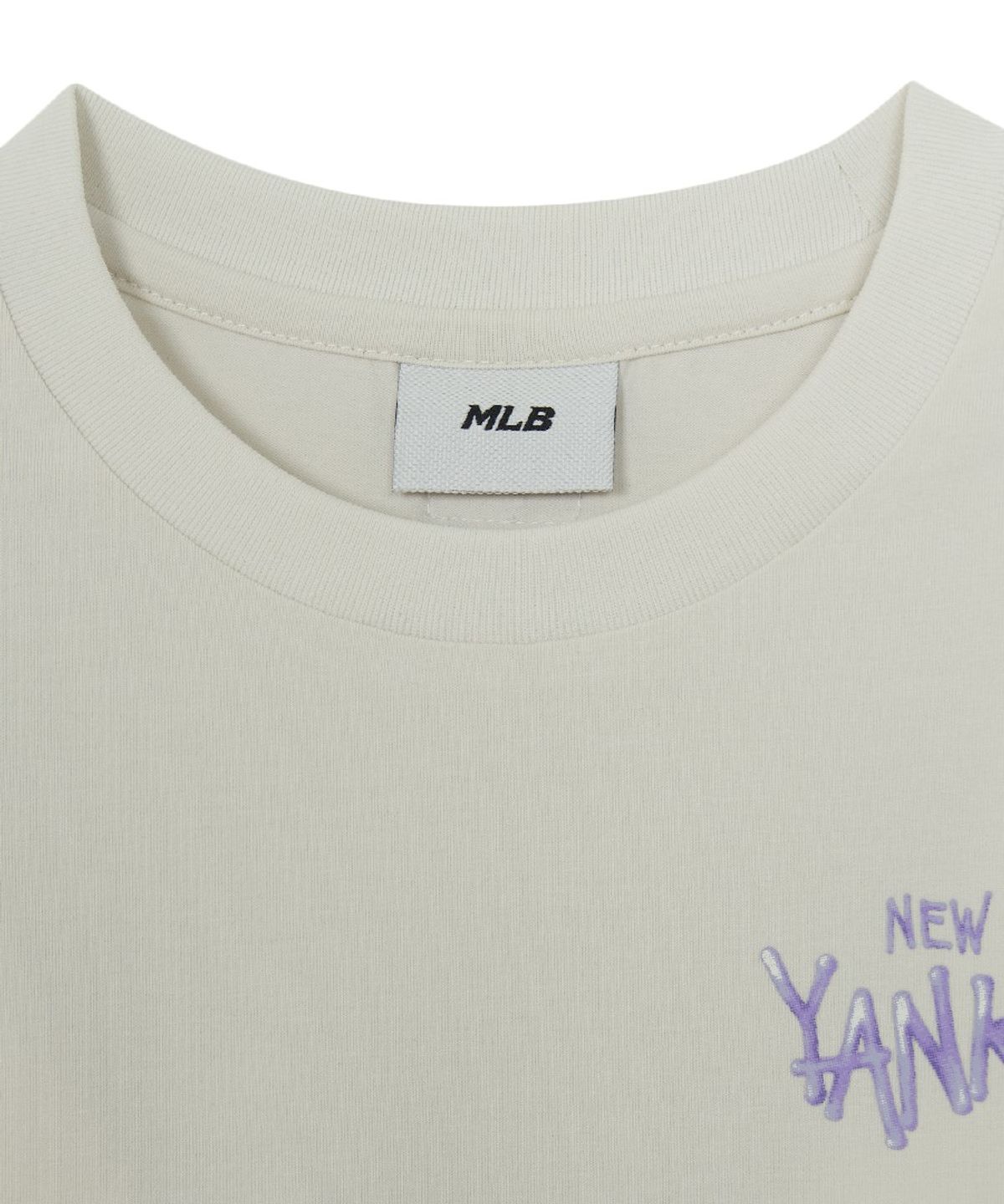 엠엘비 키즈(MLB KIDS) 스트릿 베이직 레터링 아트웍 티셔츠 NY (Mg.Cream)