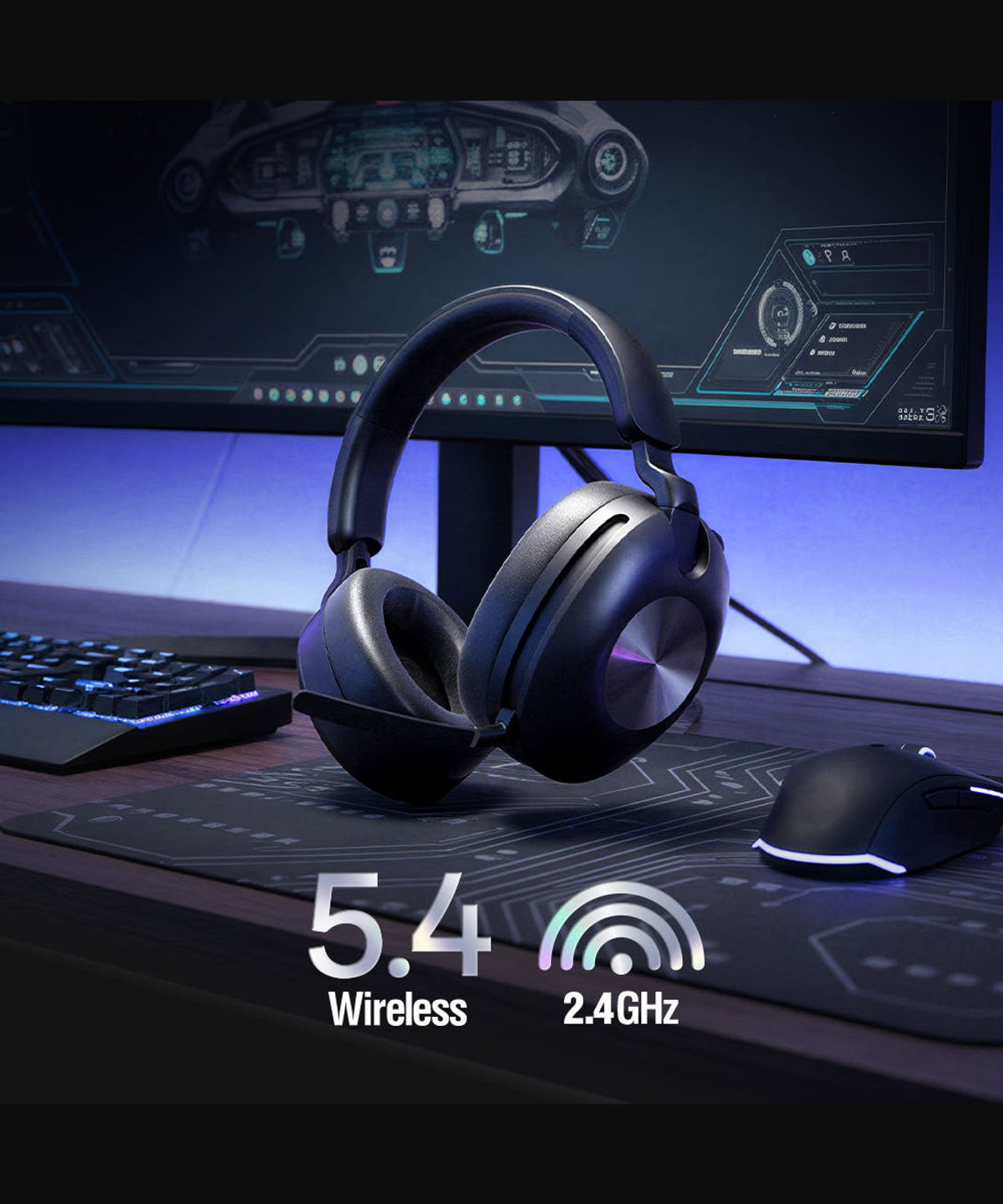 아즈라(AZLA) 페가수스 게이밍 헤드셋 2.4GHz 블루투스 5.4 ANC