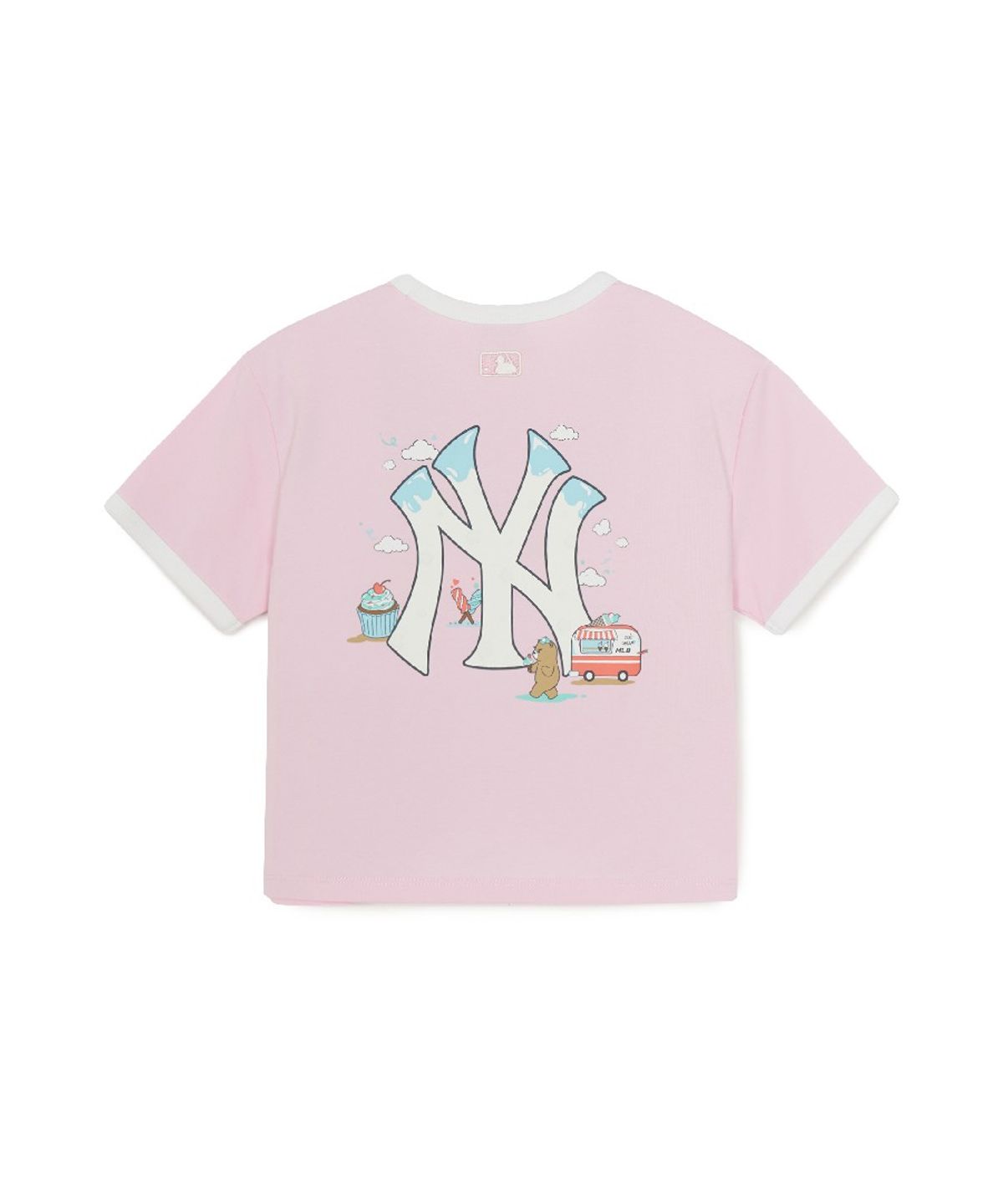 엠엘비 키즈(MLB KIDS) 걸즈 스포티브 라이크 아트웍 티셔츠 NY (L.Pink)