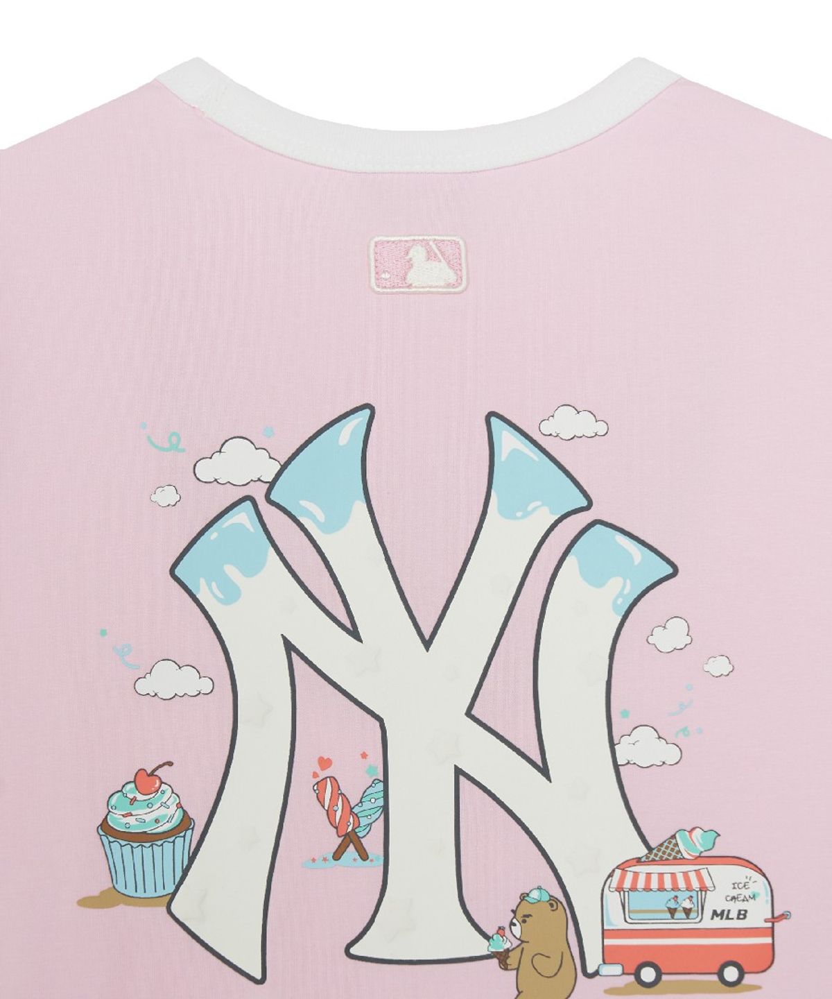 엠엘비 키즈(MLB KIDS) 걸즈 스포티브 라이크 아트웍 티셔츠 NY (L.Pink)