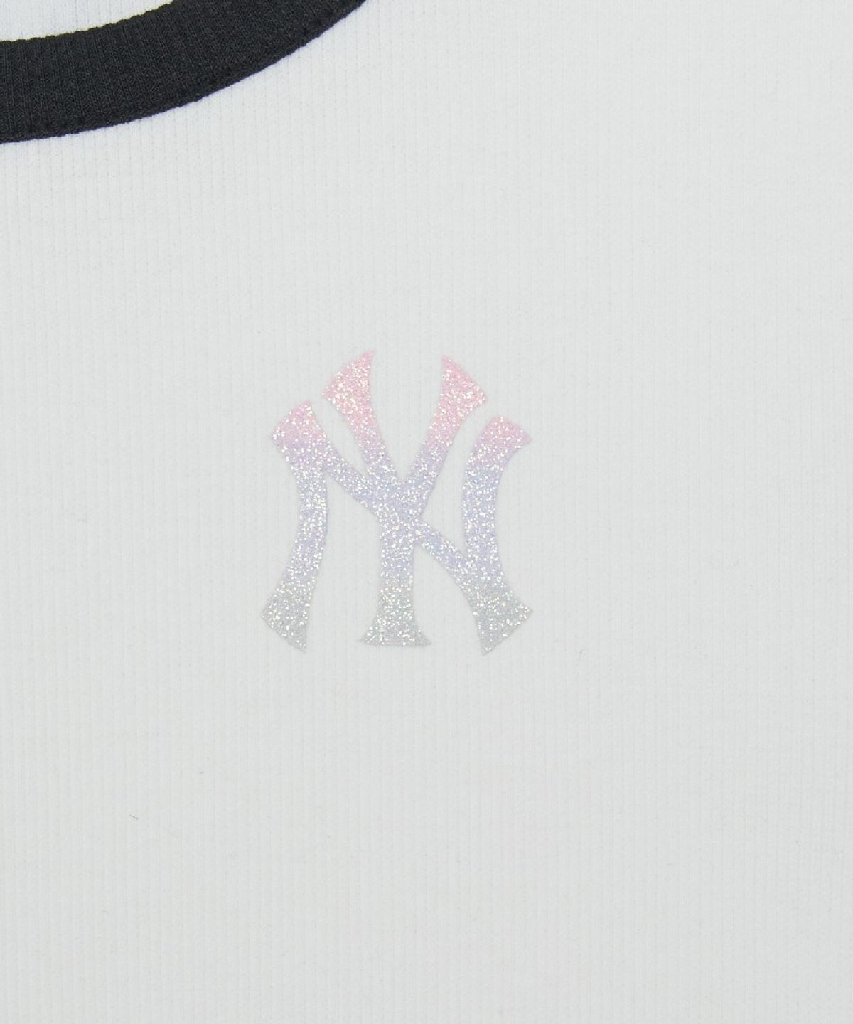 엠엘비 키즈(MLB KIDS) 걸즈 스포티브 베이직 여아 로고 링거티셔츠 NY (White)