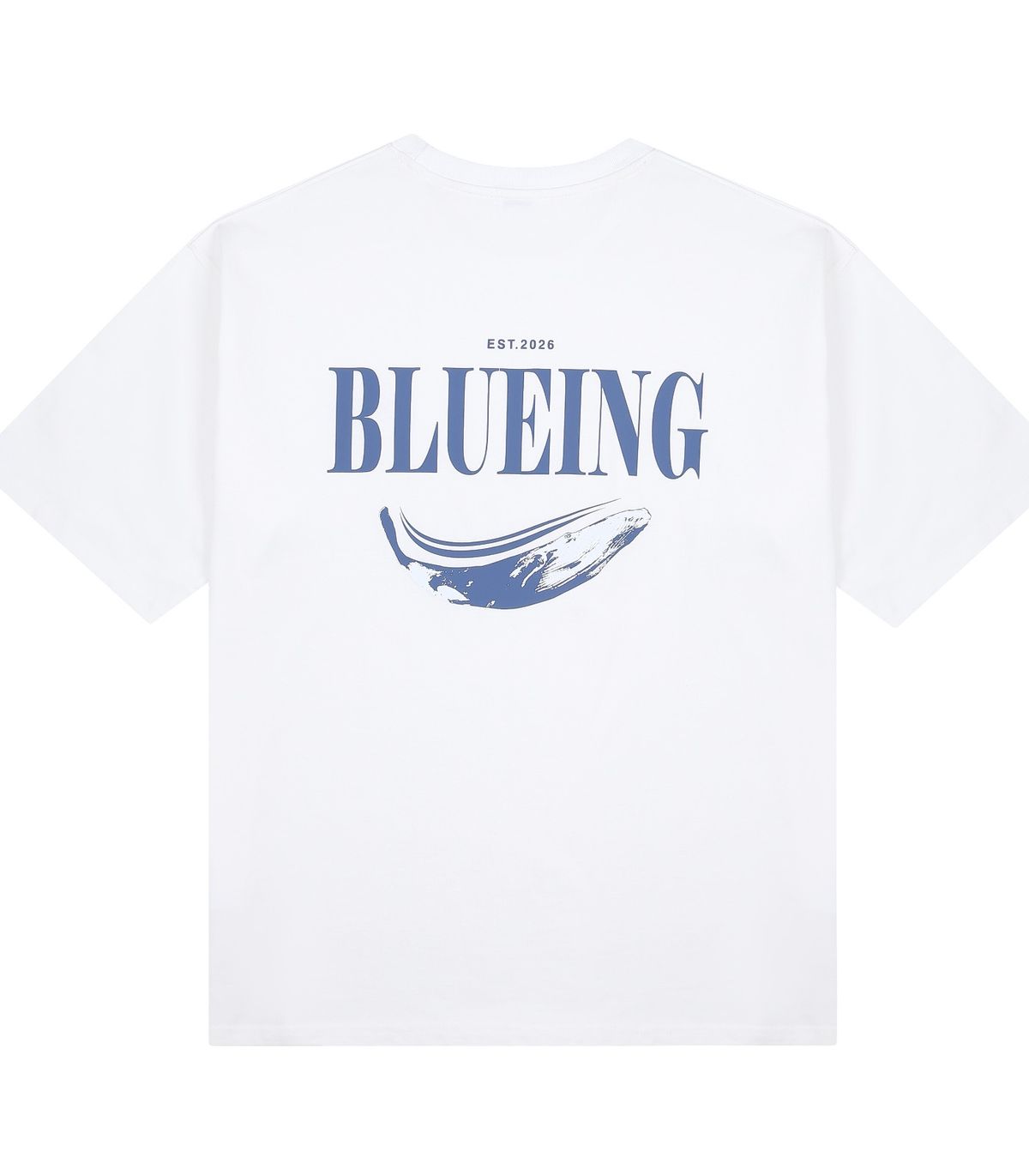 블루잉(BLUEING) BLUEING WHALE GRAPHIC LOGO TEE [WHITE]