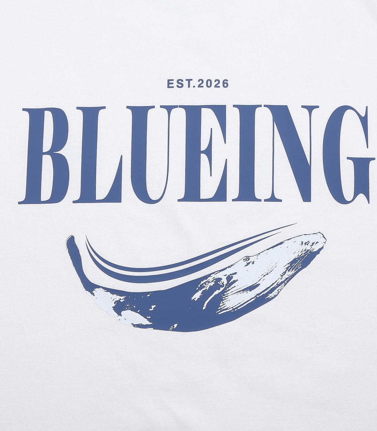 블루잉(BLUEING) BLUEING WHALE GRAPHIC LOGO TEE [WHITE]