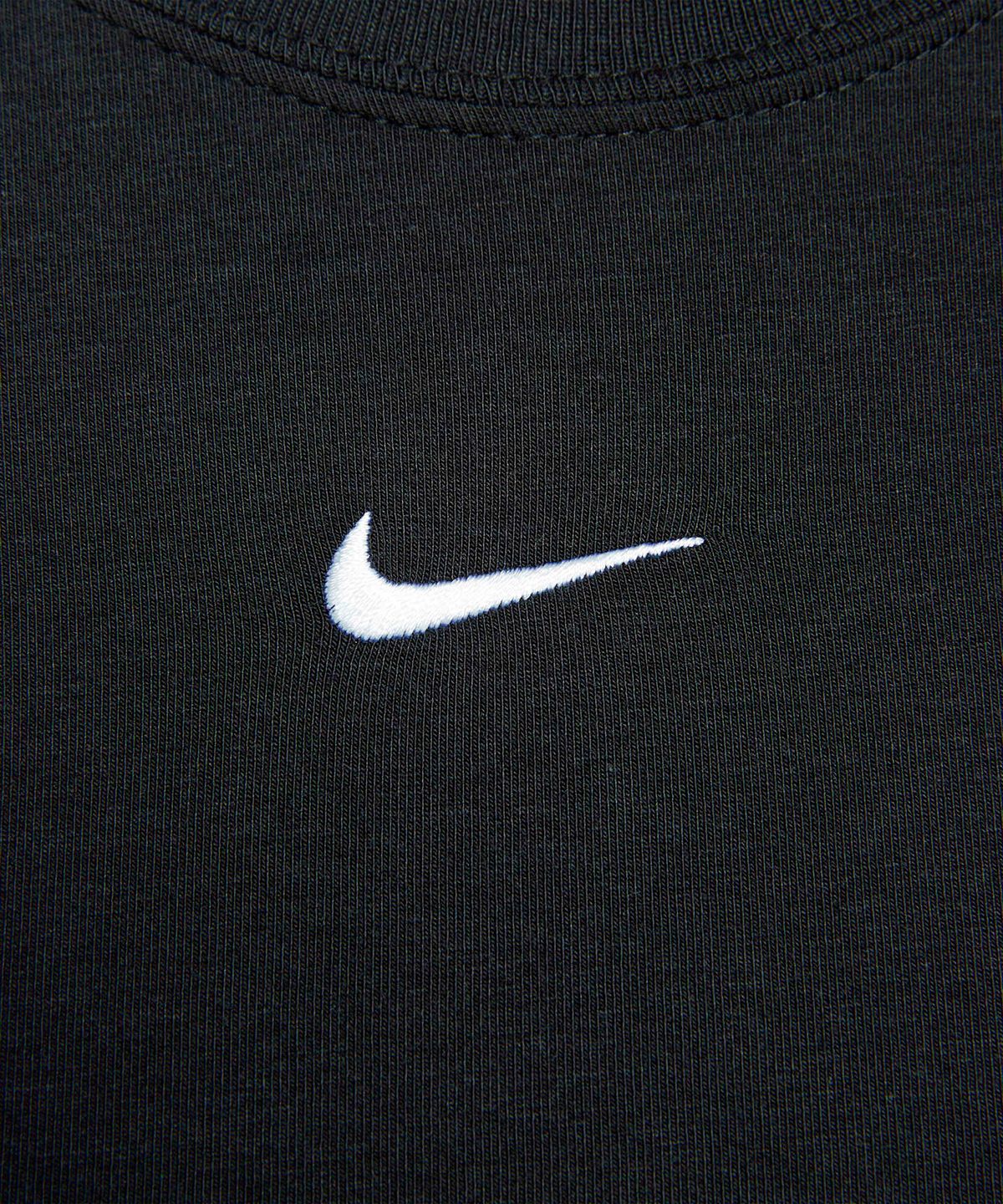 나이키(NIKE) 스포츠웨어 칠 니트 크롭 티셔츠 W - 블랙:화이트 / HF9539-013