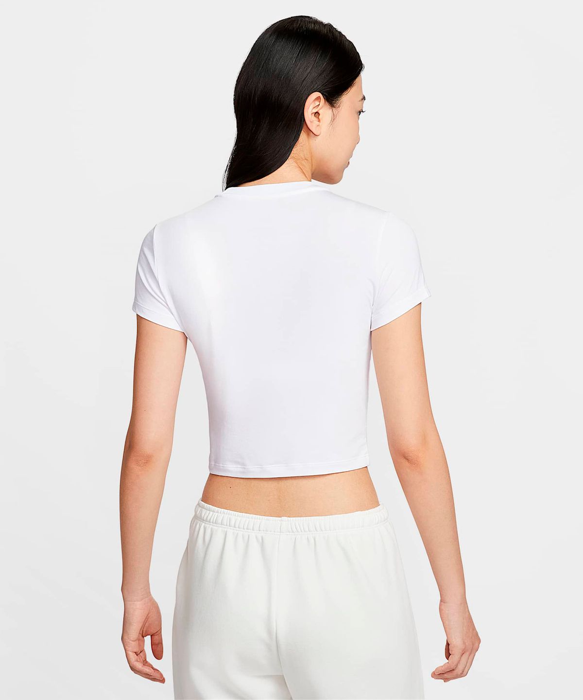 나이키(NIKE) 스포츠웨어 칠 니트 크롭 티셔츠 W - 화이트:블랙 / HF9539-101