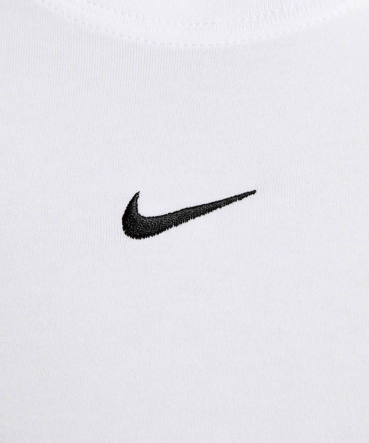 나이키(NIKE) 스포츠웨어 칠 니트 크롭 티셔츠 W - 화이트:블랙 / HF9539-101